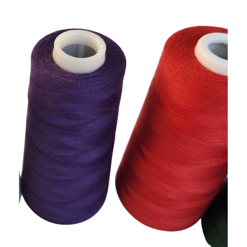 Serger Thread Polyester Sewing Thread Lot Assorted Colors Red Green Purple - Picture 2 of 9